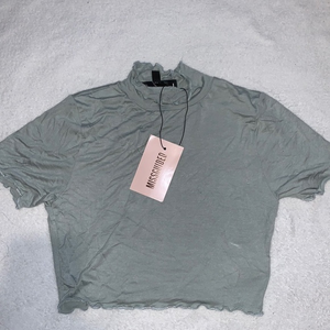 Misguided lettuce trim crop top‎